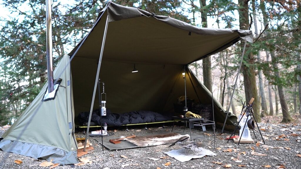 TOMOUNT パップテント TC軍幕 ソロテント 2人用 ポリコットンテント  
